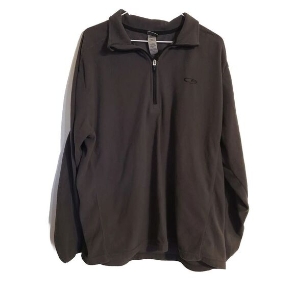 C9 By‎ Champion Men Fleece Jacket Gray 1/4 Zip Mock Neck Embroidered- XL - Picture 1 of 5